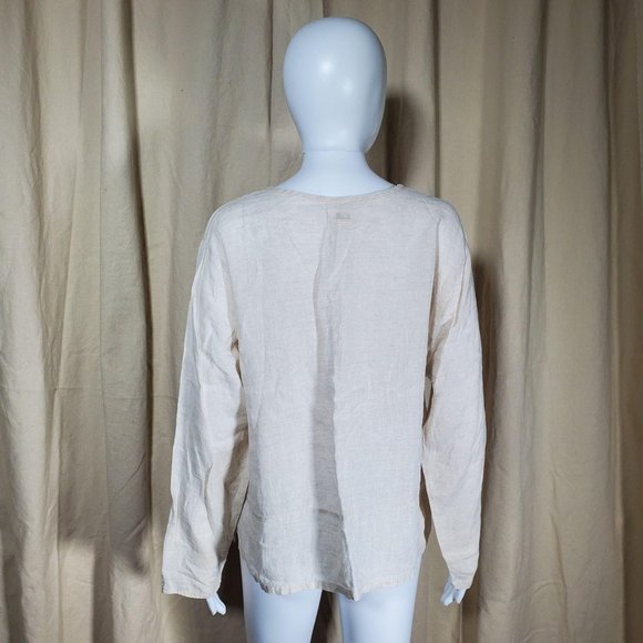 Flax linen button down top - Picture 2 of 10